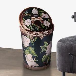 [하프클럽/셀러허브]엔티크한 디자인 휴지통 거실 인테리어 뚜껑 쓰레기통