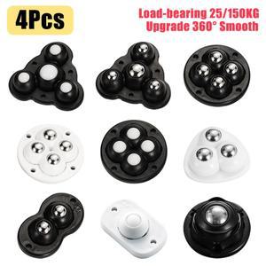 4개세트 가구 휠 자체 접착식 자동 캐스터 스테인레스 스틸나일론 롤러 360 ° 회전 풀리 캐비닛 범용 바퀴
