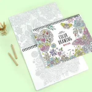 중급 GG86CI14 스프링 컬러 드로잉 2P 컬러링북 색칠 스케치북