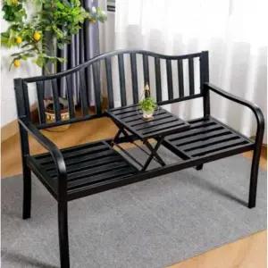 야외 벤치 테이블 일체형 철제 카페 공원 테라스 탁자 몽땅