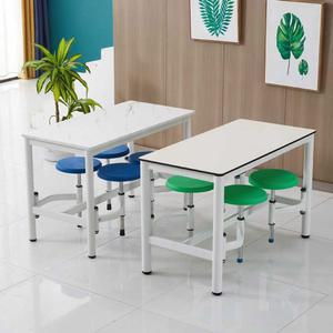 4인용 일체형식탁 테이블 오 턴 인용 4인승 재질 다단 의자 4석 패스트 식탁 보드