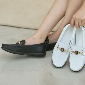 여자 편안한 데일리 소가죽 드라이빙 로퍼