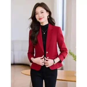 빨강 봄 가을 캐주얼 상의 코트 정장 여자정장자켓 ible3