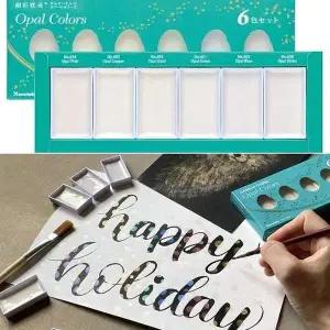 고체물감 DK82NH49 6색 오팔 컬러 미술용품 세트 아트 페인팅