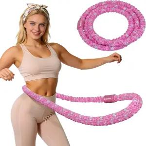 여성 체중 감량을 위한 브로반틀 소프트 피트니스 스프링 후프 3.3파운드 무게 운동 인피니티 접이식 및