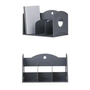 3칸 학생용 책상 책꽂이 북앤드 33.5x20.8cm 1개 GR