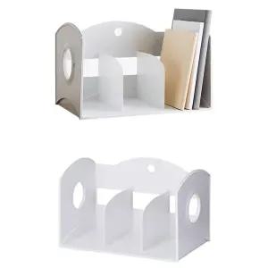 3칸 학생용 책상 책꽂이 북앤드 33.5x20.8cm 1개 WH