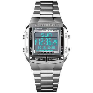 MASTOP 남성 디지털 시계 스포츠 알람 스톱워치 비즈니스 사각 방수 남성용 손목시계