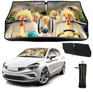 CHILL TEK 동물 자동차 앞유리 우산 앞유리를 위한 터 선섀도 자외선 차단 접이식 선바이저 보호대 대부분