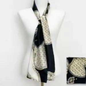 [신상오픈런]여성용 간절기 패턴 실크 롱 스카프 (41341303)