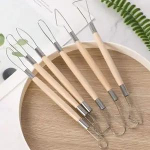 찰흙 AN67PN87 도예 점토 스크래퍼 도구 6종