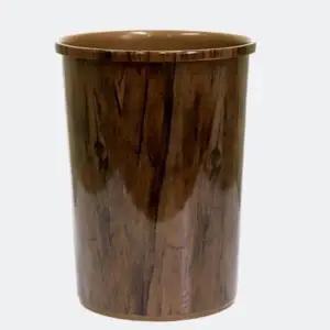 [하프클럽/셀러허브]뚜껑 없는 오픈형 원목 휴지통 13L