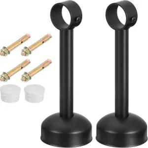 uxcell 2 세트 천장 마운트 커튼봉 브래킷 32mm/1.26인치 파이프 길이 200mm/7.87인치 스테인리스 스틸