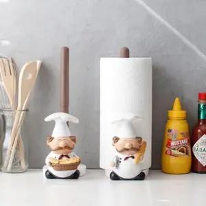 [하프클럽/셀러허브]웃는 주방장 인형장식 키친타올 꽂이 주방 정리 용품