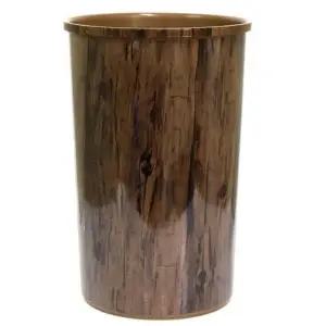 [하프클럽/셀러허브]뚜껑 없는 오픈형 원목 휴지통 28L