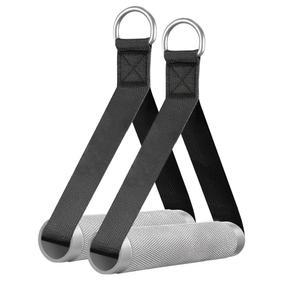 WANSPORTs 케이블 머신용 2팩 업그레이드된 헤비 듀티 운동 핸들, 파워 랙 부착용 알루미늄 합금 체육관 크로스오버 시스템이 있는 저항 밴드 및 삼각대 푸시다운