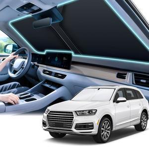 SINGARO 300T 자동차 윈드실드 선쉐이드 겹침 디자인의 및 윈도우 쉐이드용 접이식 반사형 인테리어 액세서