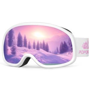 남성용 POPOACTI OTG 스키 고글, 100% 자외선 차단, 안개 방지, 편광 스노보드 고글