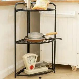 [하프클럽/셀러허브]홀멘 접이식 철제 코너 선반 3단 냄비 화분 다용도