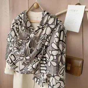 [신상오픈런]여성용 꽃무늬 통기성 머플러 스카프 (32330205)