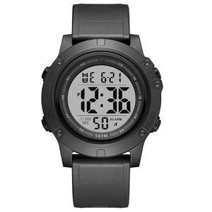 골든 아워 남성 디지털 스포츠 시계, 대형 LCD 디스플레이, 5ATM 방수, 실리콘 밴드