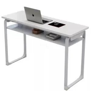 작업대 네일샵 테이블 가구 손질 화이트 데스크 이중층 선반