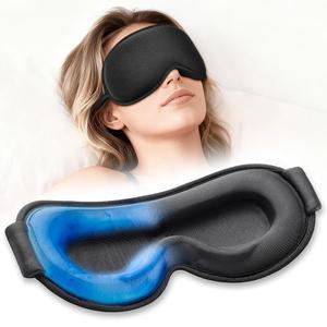 3D 가중 쿨링 젤 마스크 u2013 6온스 수면 마스크, 100% 블랙아웃 순한 압력 스 콜드 젤, 및 두통 , 케어, 여성 남성용 커버 눈가리개