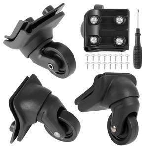 여행 가방용 리나스투 4팩 유니버설 러기지 휠 교체 키트, 스틸 코어 360 사일런트 스피너 교체, 주요 브랜드 롤링 러기지에 적합