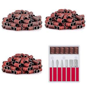 네일 드릴 비트 샌딩 밴드, 3가지 색상의 거친 미세 중간 그릿 E파일 샌드 세트 사이즈 #80#120#180 아크릴 젤 큐티클 매니큐어 페디큐어 폴리셔용 전기 파일 3/32인치