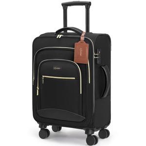 라이프마어 캐리어 기내 반입 수하물 22x14x9 항공사 승인, 360 스피너 휠 및 TSA 잠금 장치가 있는 20인치 소프트사이드 캐리어, 초경량 방수 대용량 여성 남성용