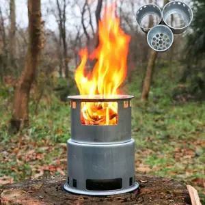키밍 OS88DP66 원통형 미니 캠핑 화로대 야외 난로 불멍용