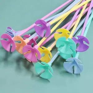 [셀러에이드]풍선컵 마카롱 풍선 막대 32cm 풍선스틱