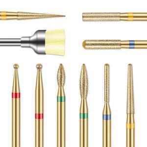 큐티클 다이아몬드 네일 드릴 비트: 아크릴 젤 매니큐어 페디큐어용 E-파일용 10pcs 3/32