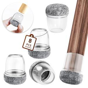 의자 다리 TPE 프로텍터 발 커버 두꺼운 랩 펠트 패드 실리콘 가구 테이블 나무 바닥용 대각선