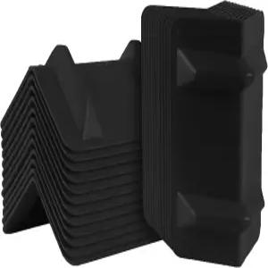 살루이노키 24팩 화물 배송용 플랫베드 모서리 보호대 타이 다운용 플라스틱 래칫 스트랩 스트랩용 블랙