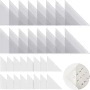 16팩 책상 캘린더 코너 프로텍터 플라스틱 필 앤 스틱 양면 접착 테이프로 종이를 평평하게 유지하고 책