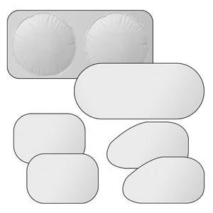 GAOLAOSY 6PCS 반사형 자동차 앞유리 선쉐이드 전면 및 후면 앞유리용 수납 가방이 있는 접이식 측면 창문