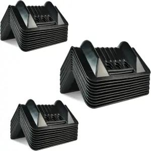 JUCHEN 30팩 플랫베드 가장자리 보호대 화물 코너 가장자리를 마모 및 찢어짐으로부터 보호 블랙 )