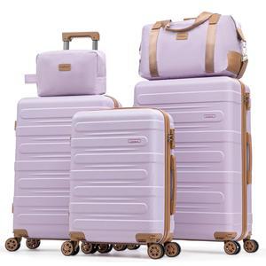 코벤스 러기지 세트, 스피너 휠이 장착된 내구성 있는 여행 가방 5종 TSA 잠금 장치가 하드 쉘 캐리어, 남녀용 대형 위탁