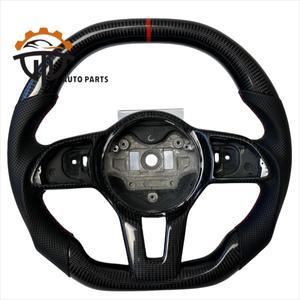 메르세데스 호환-벤츠 호환 C200 E GLC S-클래스 W204 W221 AMG용 특수 디자인 카본 파이버 스티어링 휠