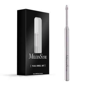 멜로디수지 큐티클 클린 네일 드릴 비트 3/32', 전문가용 안전 카바이드 언더 클리너 데드 스킨 준비, 양방향 회전, 매니큐어 살롱 공급(실버, 파인)