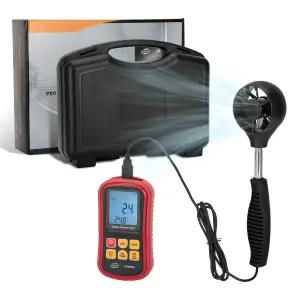 누라잇 휴대용 CFM 풍속계 디지털 풍속 풍량 및 기온을 측정하는 측정을 위한 백라이트 맥스/평균/분