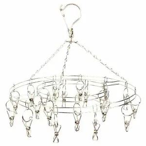 스텐 HRY314I0 빨래집게 건조대 원형20P 라이너 양말 속옷걸이