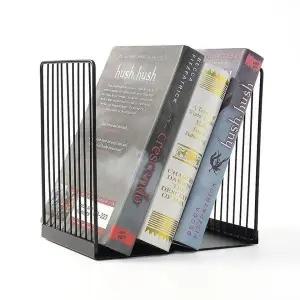 [하프클럽/셀러허브]튼튼철제 라인L자 북엔드 책고정 북앤드 2p (블랙)