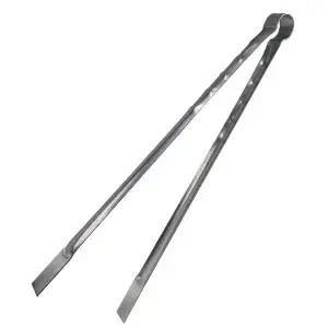 캠핑 IC47GV14 바베큐 화로 숯불 장작 아연 숯 집게 45cm 일본산 불멍