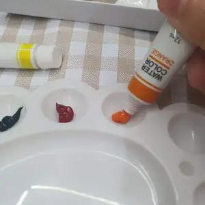 물감소분 발모양 미술 팔렛트