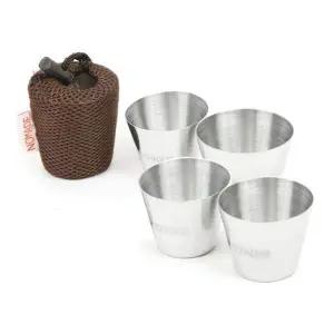 캠핑 VH49DO32 스텐 소주컵 4P 세트 맥주컵 커피잔 휴대용 등산 물컵