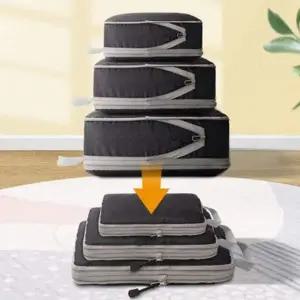 [골드스마일]부피순삭3종압축파우치 다용도 캐리어 파우치 여행 보스턴 여행