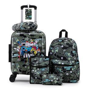 로사모 키드 u2019s 러기지 세트 6피스 여행 가방 16인치 하드사이드 롤링 항공사 승인(조이스틱)