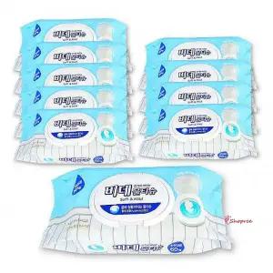 비데물티슈 60매 물에녹는 비데용 캡형 10개 화장실용 변기에버리는 휴대용비데jkl779